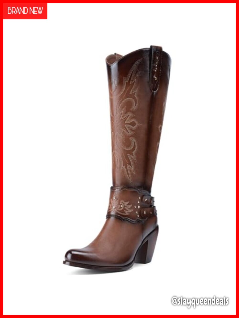 Women's Knee High Cowboy Boots Synthetic Leather Western Boots